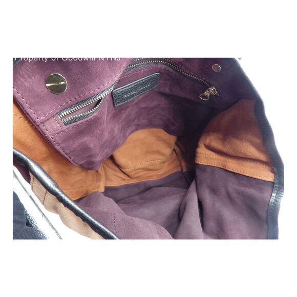 See by Chloé Suede Leather Tote Bag Colorblock Burgundy Fall COA - Picture 3 of 13